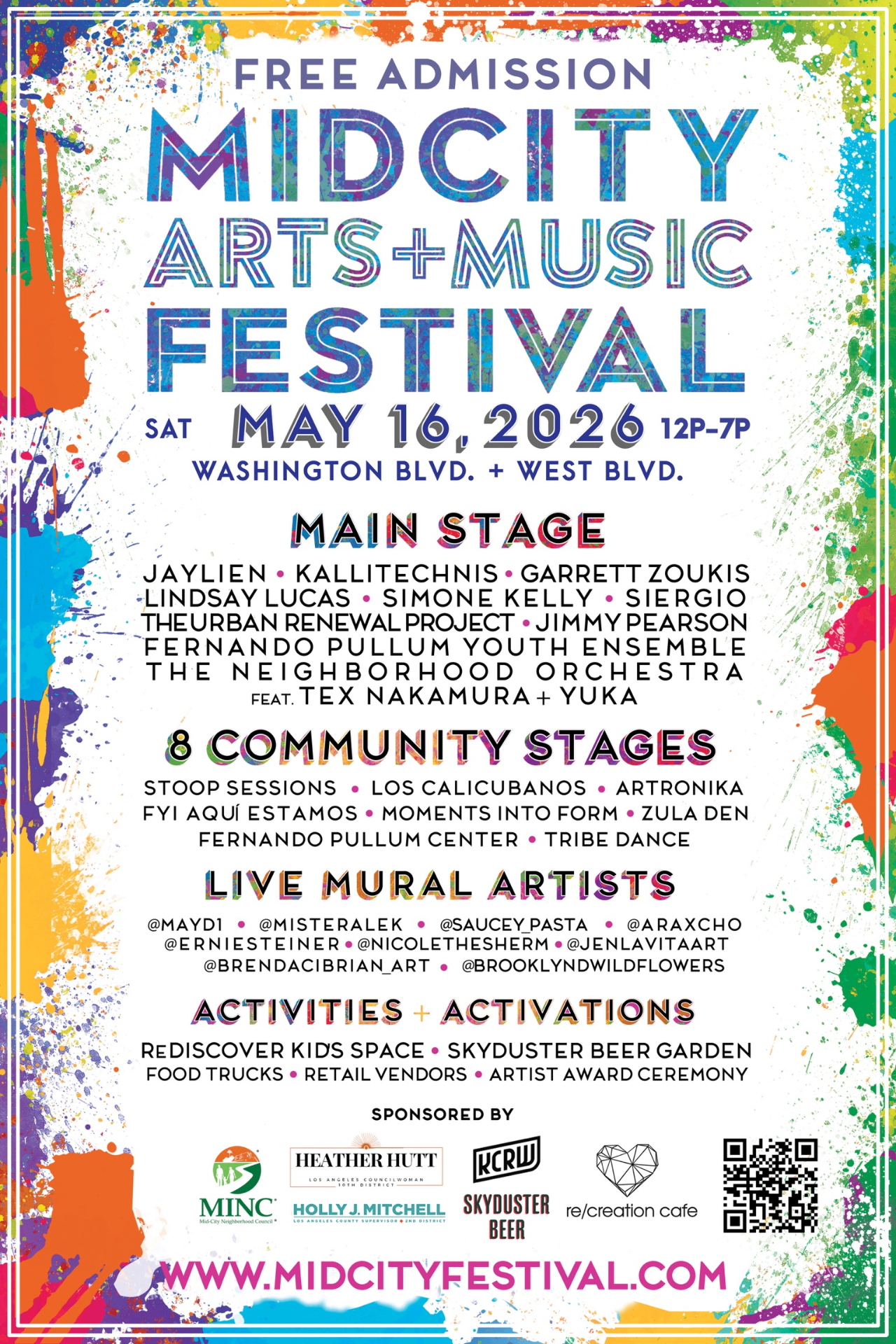 Mid City Arts and Music Festival 2026 Main Stage poster
